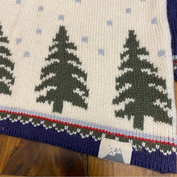 NWT Hanna Andersson Trees Winter Scene Knit Sweater Cotton Wool Christmas Nordic - Picture 2 of 9